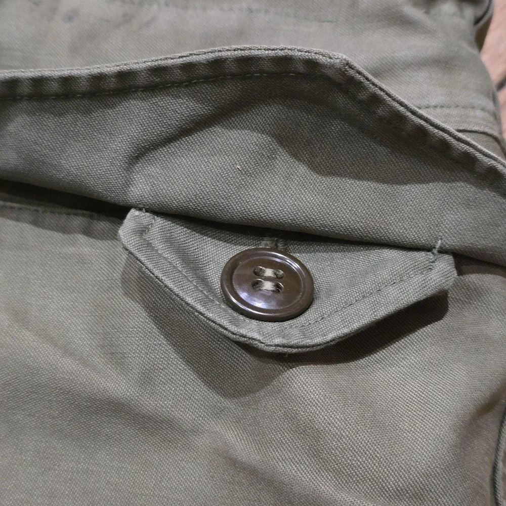 US Army Issue M-1943 M43 Field Jacket w/ Hood OD Green‎ Authentic WWII Sz Medium